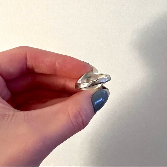 EVRY JEWELS YIN YANG "YOU COMPLETE ME" SILVER-PLATED SIGNET RING - Picture 10 of 13